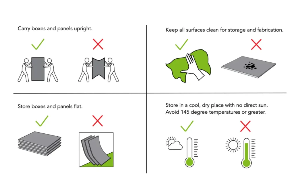 acoustic panel handling tips