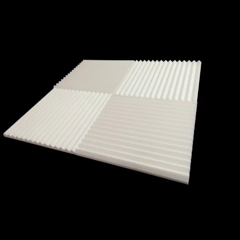 white acoustic foam panels