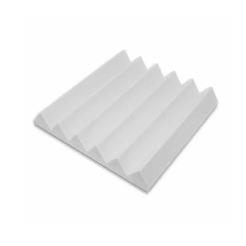 white linear acoustic foam panels