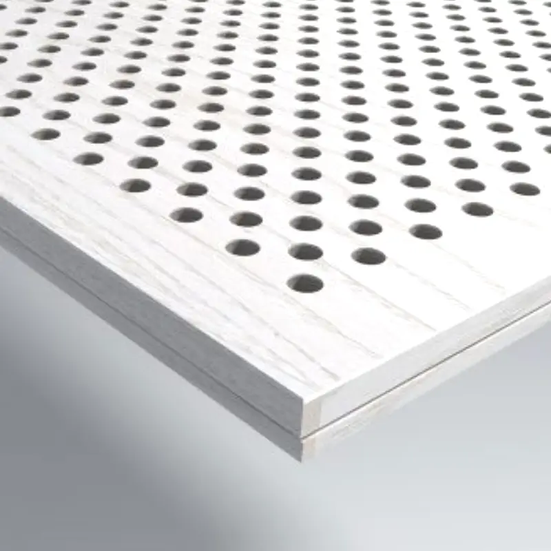 white perforated acoustic panels