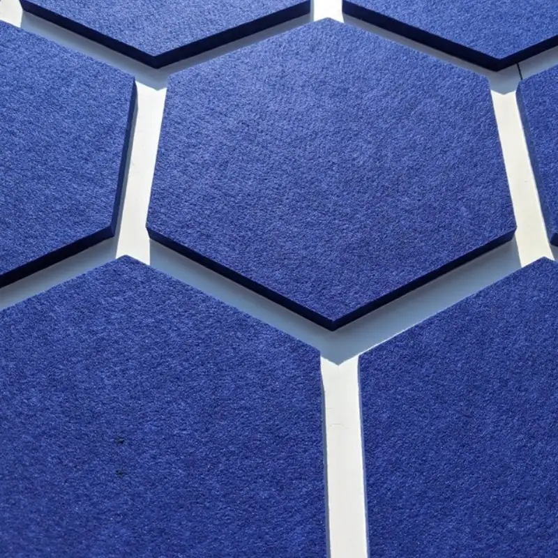 hexagon blue acoustic panels