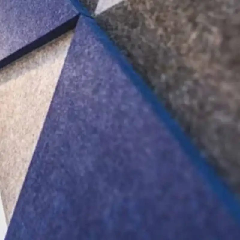 navy blue triangle felt acoustic panels