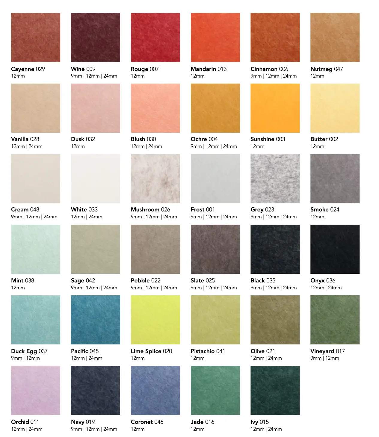 pet acoustic panel colors